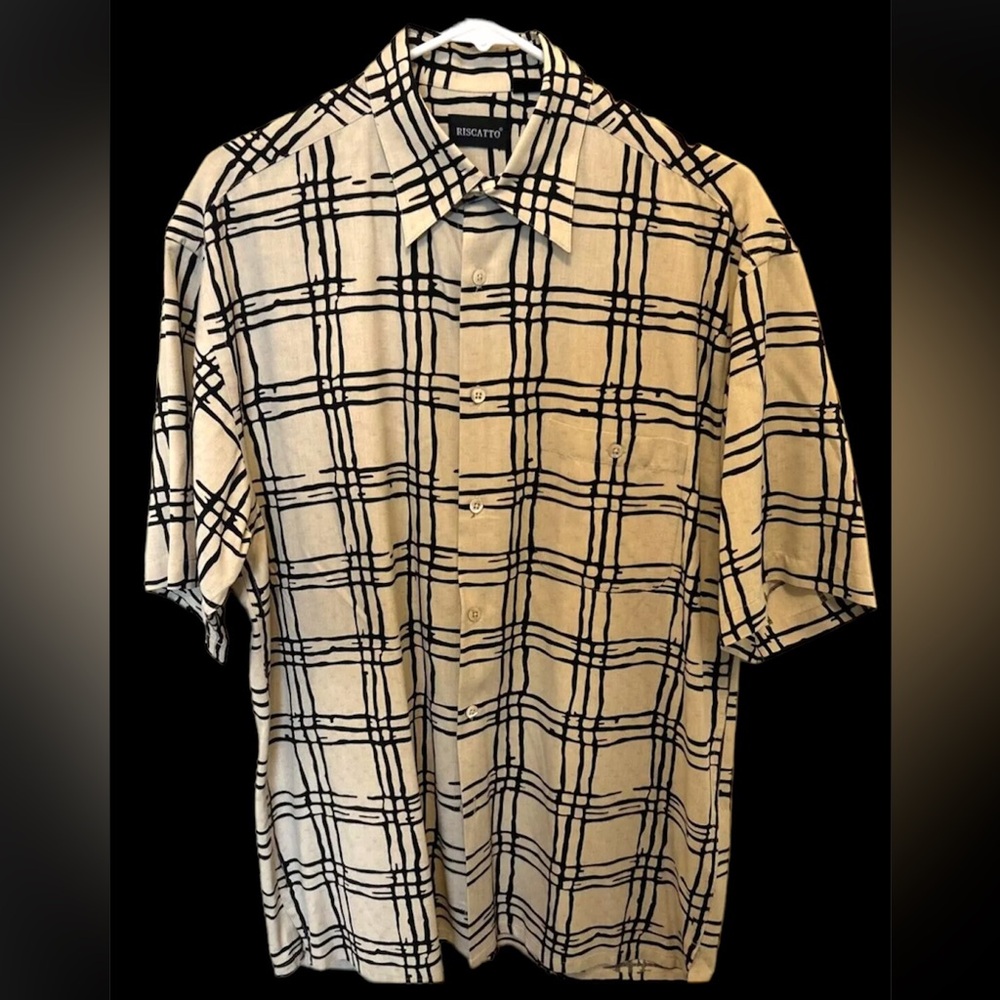 Riscatto Men’s Short Sleeved Casual Collared Button Shirt Size M